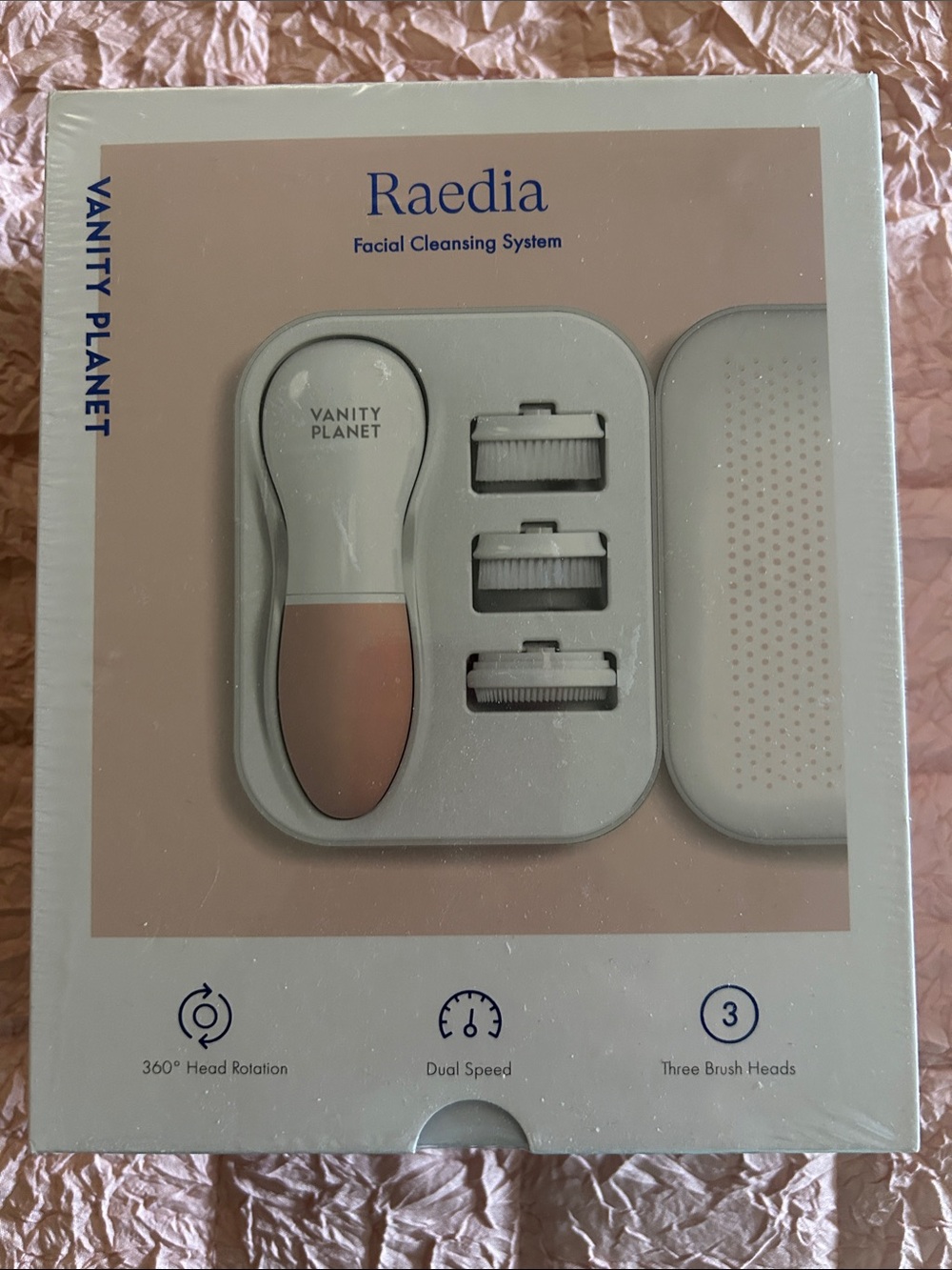 Brand New! Raedia Vanity Planet Facial Cleansing System - Dusty Pink & White